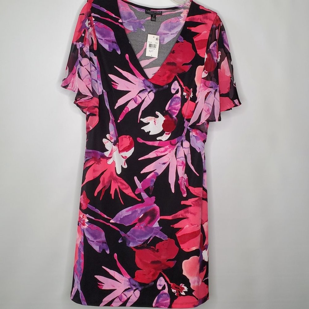 Connected Apparel Womens Dress Floral New 10